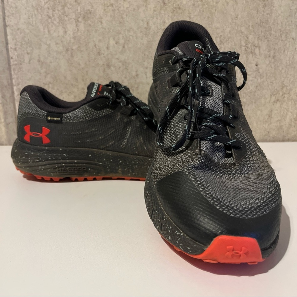 Under Armour Charged Bandit Trail gray & Orange Athletic Running Shoes womens 11